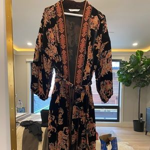 Zara Kimono with velvet accents